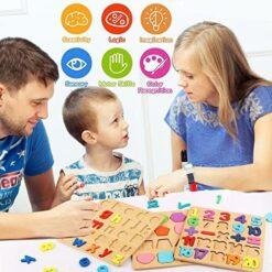 Wooden ABC Alphabet Number Shape Puzzles