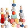 36 PCS Wooden Sorting Stacking Rocks