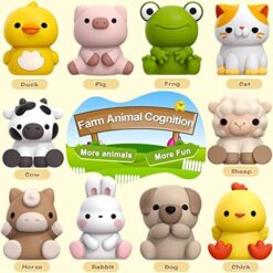 20Pcs Farm Animals Montessori Counting, Matching & Sorting Fine Motor Games