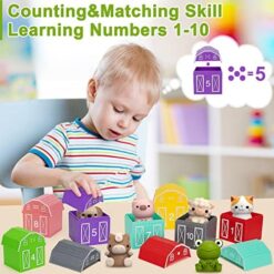 20Pcs Farm Animals Montessori Counting, Matching & Sorting Fine Motor Games
