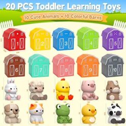 20Pcs Farm Animals Montessori Counting, Matching & Sorting Fine Motor Games