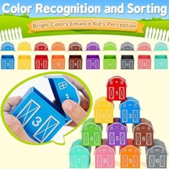 20Pcs Farm Animals Montessori Counting, Matching & Sorting Fine Motor Games