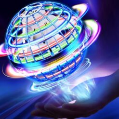 Flying orb with flashing lights