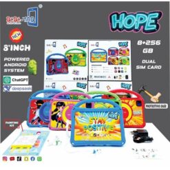 bebe hope educational tablet for gifted kids – advanced learning tablet with 6gb ram, 256gb storage & dual sim | android 13 child development device