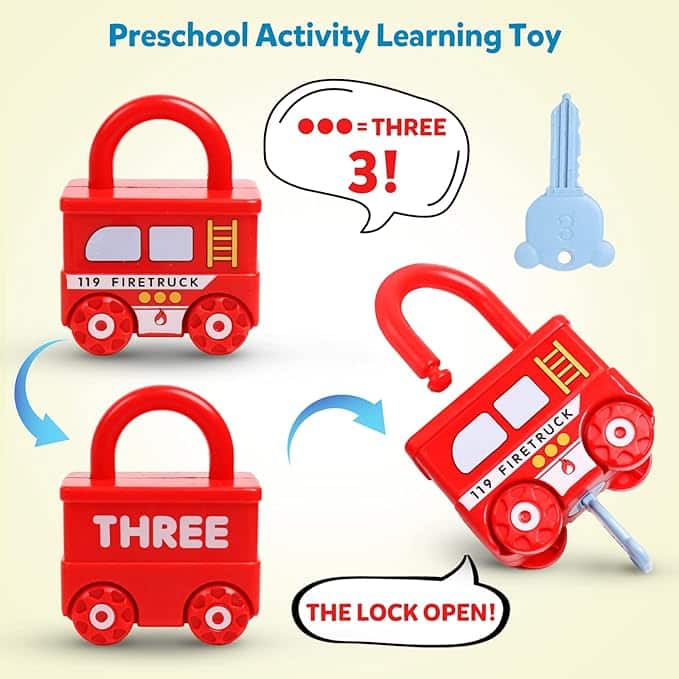 Montessori Locks & Keys Learning Set for Gifted Toddlers 6 montessori locks & keys learning set for gifted toddlers