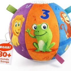 move2play interactive baby ball for gifted toddlers | cognitive development, motor skills & early genius training with music & animal sounds