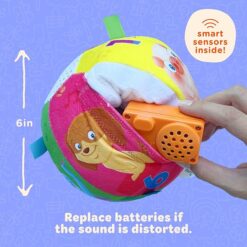 move2play interactive baby ball for gifted toddlers | cognitive development, motor skills & early genius training with music & animal sounds