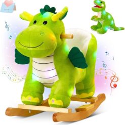montessori inspired dinosaur rocking horse for gifted toddlers