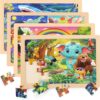 montessori wooden jigsaw puzzles for gifted preschoolers | cognitive development & spatial intelligence toy