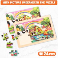 montessori wooden jigsaw puzzles for gifted preschoolers | cognitive development & spatial intelligence toy