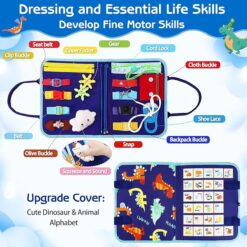 montessori busy board for gifted toddlers | fine motor mastery & cognitive development tool