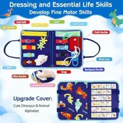 montessori busy board for gifted toddlers | fine motor mastery & cognitive development tool