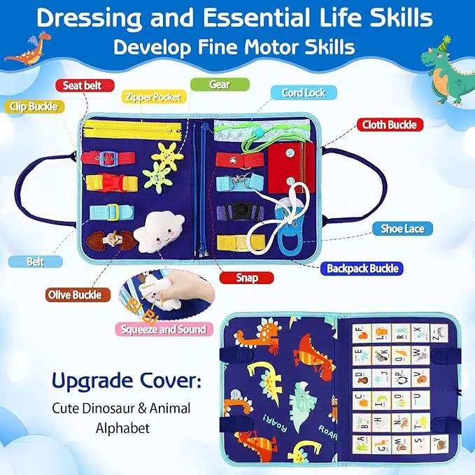 montessori busy board for gifted toddlers | fine motor mastery & cognitive development tool