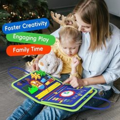 montessori busy board for gifted toddlers | fine motor mastery & cognitive development tool