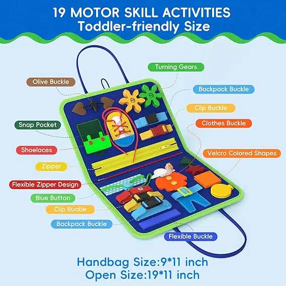 montessori busy board for gifted toddlers | fine motor mastery & cognitive development tool