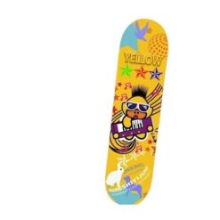 yellow rose double tilted children’s skateboard – balance, focus & motor intelligence trainer for gifted kids