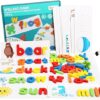montessori see & spell wooden learning system – early literacy, cognitive development & genius word recognition tool for gifted toddlers