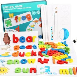 montessori see & spell wooden learning system – early literacy, cognitive development & genius word recognition tool for gifted toddlers