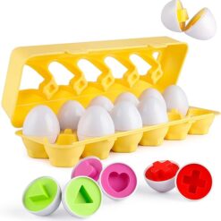 montessori color & shape matching egg toy for gifted toddlers – early cognitive development & executive function learning game