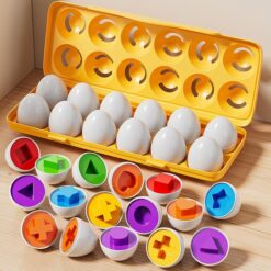 montessori color & shape matching egg toy for gifted toddlers – early cognitive development & executive function learning game